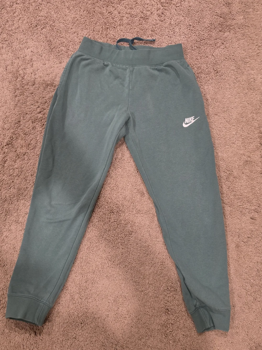 Nike Kids Teal Green Jogger Sweatpants with White Swoosh